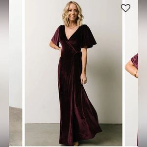 Baltic Born Meghan Velvet Wrap Maxi Dress
